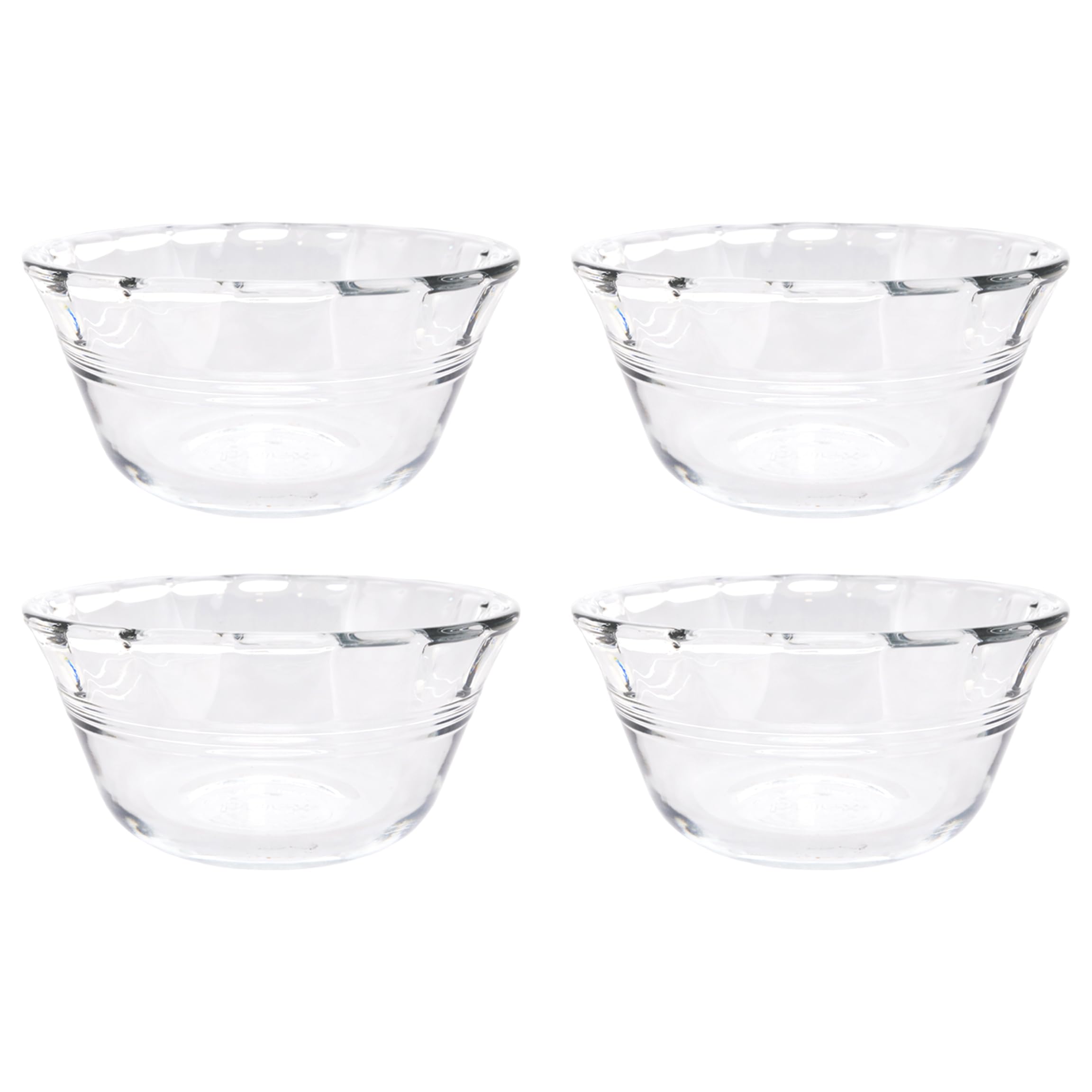 Pyrex tazas de flan 6 onzas, juego de 4, ideales para porciones individuales.
