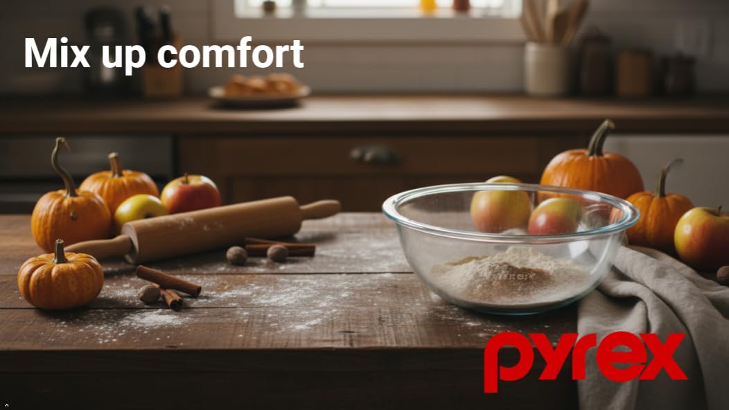 Pyrex tazón de vidrio claro para servir y presentar comidas