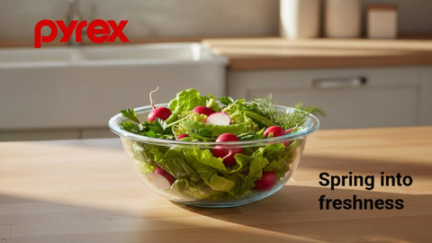 Pyrex tazón 1,5 qt para usos diarios; vidrio duradero y fácil de limpiar