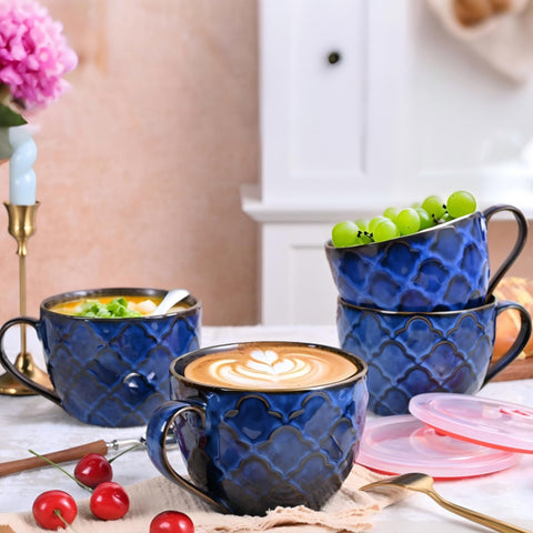 Pyrilo taza con asa amplia, fácil de sostener al beber