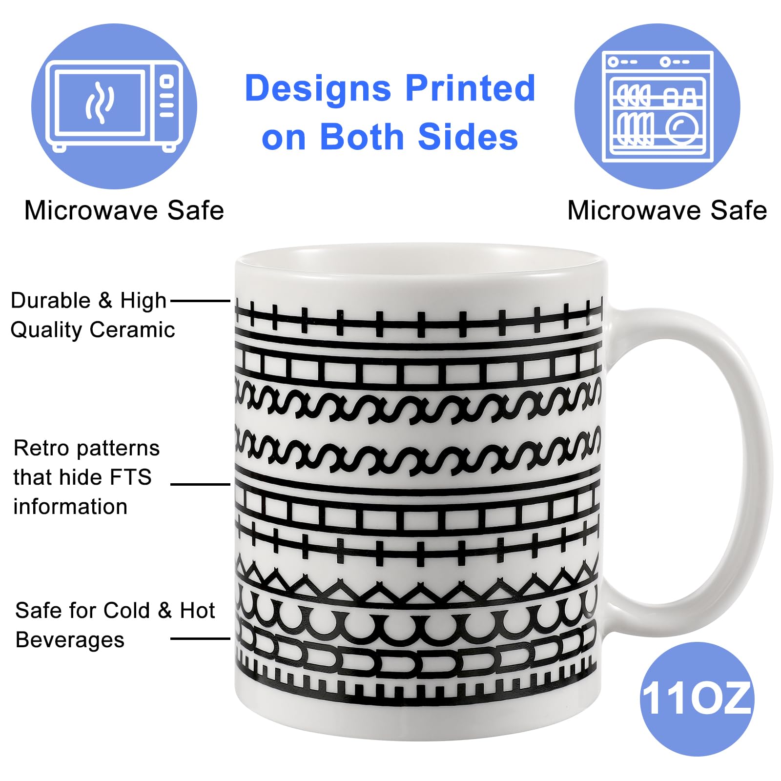 Taza de cerámica PYYEBFS 11 onzas mantiene el calor para café
