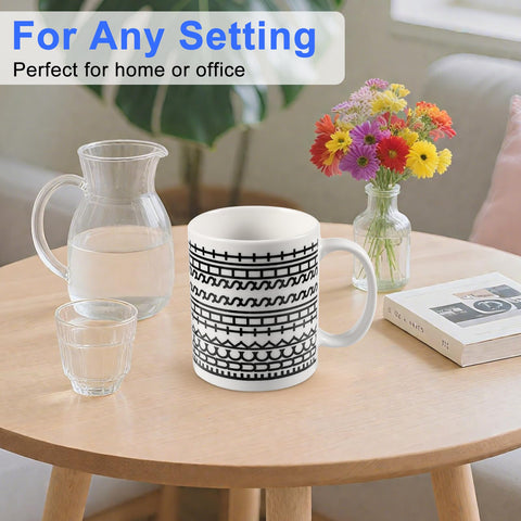 Taza cerámica resistente, perfecta para diario y uso en oficina