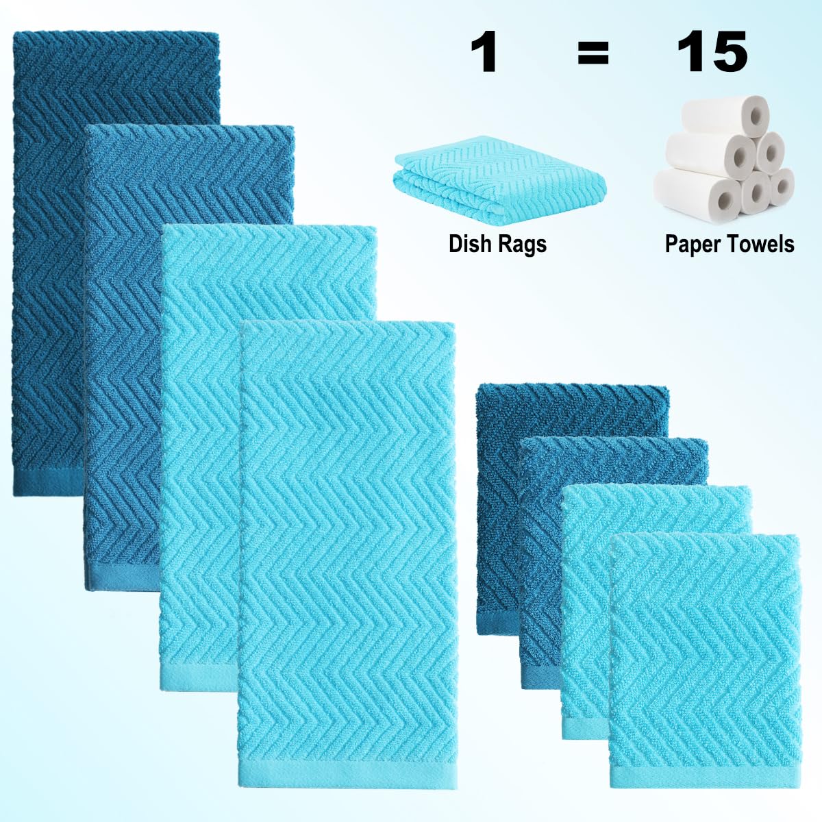 Paños QAJ de 13x13 para secar utensilios.