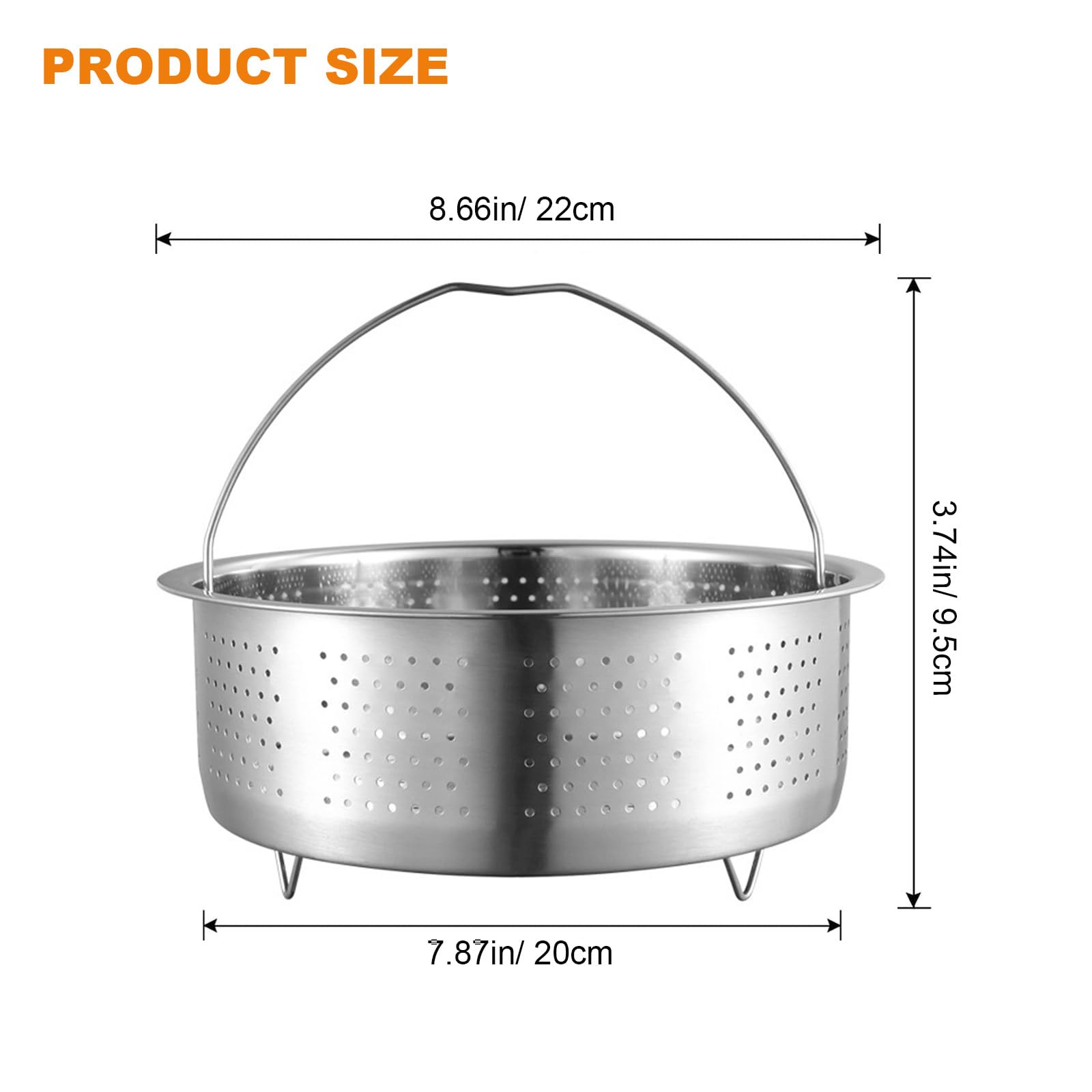 Mango ergonómico de Qancesd para levantar la cesta con una mano.