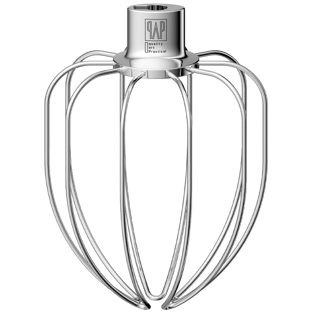 qAp Quality Art Practical batidor de alambre de acero inoxidable para KitchenAid 5QT; mezcla uniforme.