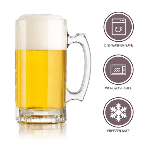 QAPPDA diseno de asa ergonomico en vaso de cerveza