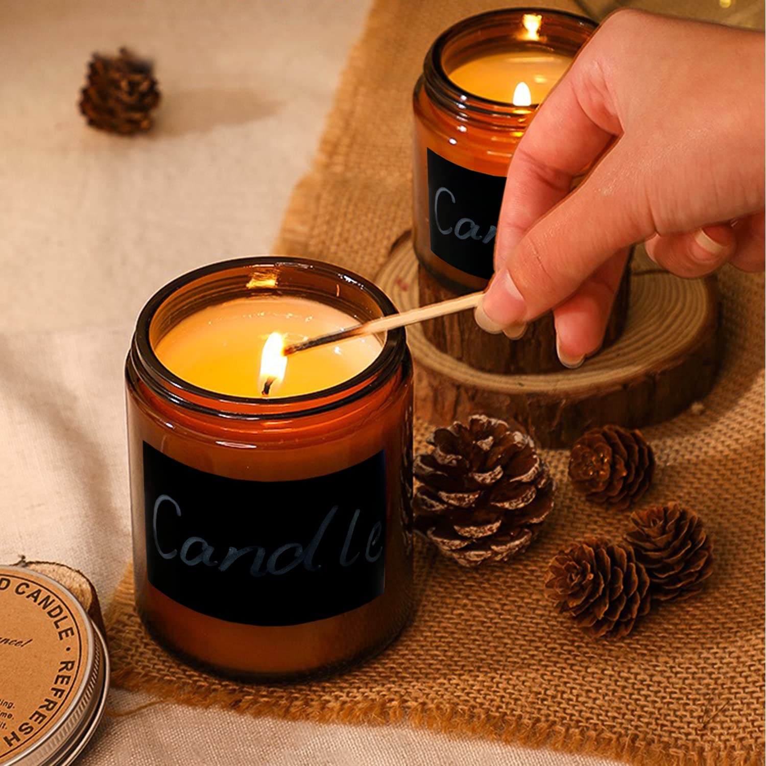 QAPPDA envase decorativo ámbar: regalo elegante y decorativo para fiestas.