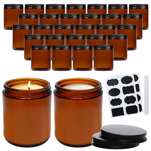 QAPPDA tarros ámbar 250ml: almacenamiento elegante y protección.