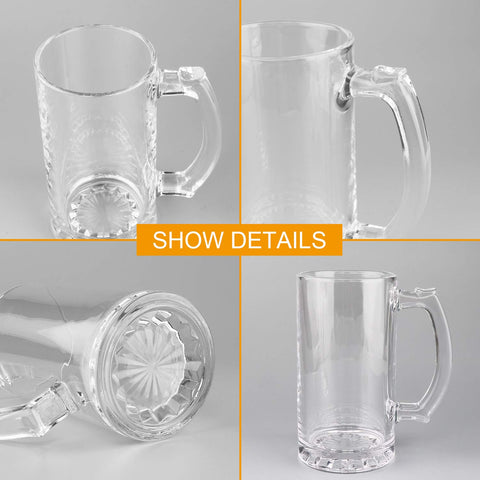 QAPPDA vaso de cerveza con diseño recto elegante