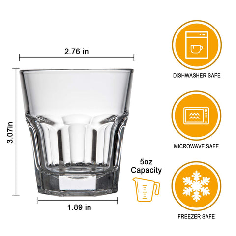 Vaso con base pesada QAPPDA para bebidas fuertes como whisky y tequila.