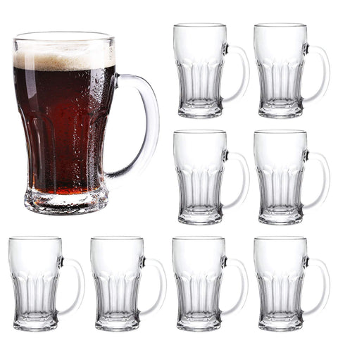 Vaso QAPPDA con asa de 18 oz, ideal para cervezas frías en casa.