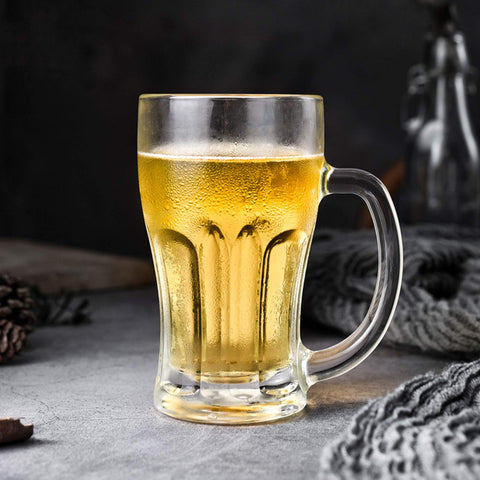 Vaso de vidrio transparente QAPPDA apto para congelar bebidas frías.