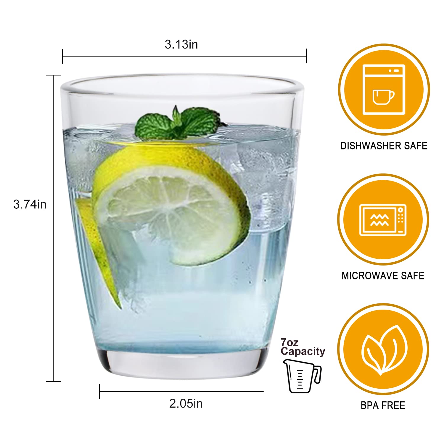 Vaso QAPPDA para zumos, duradero y ligero, ideal para uso diario.