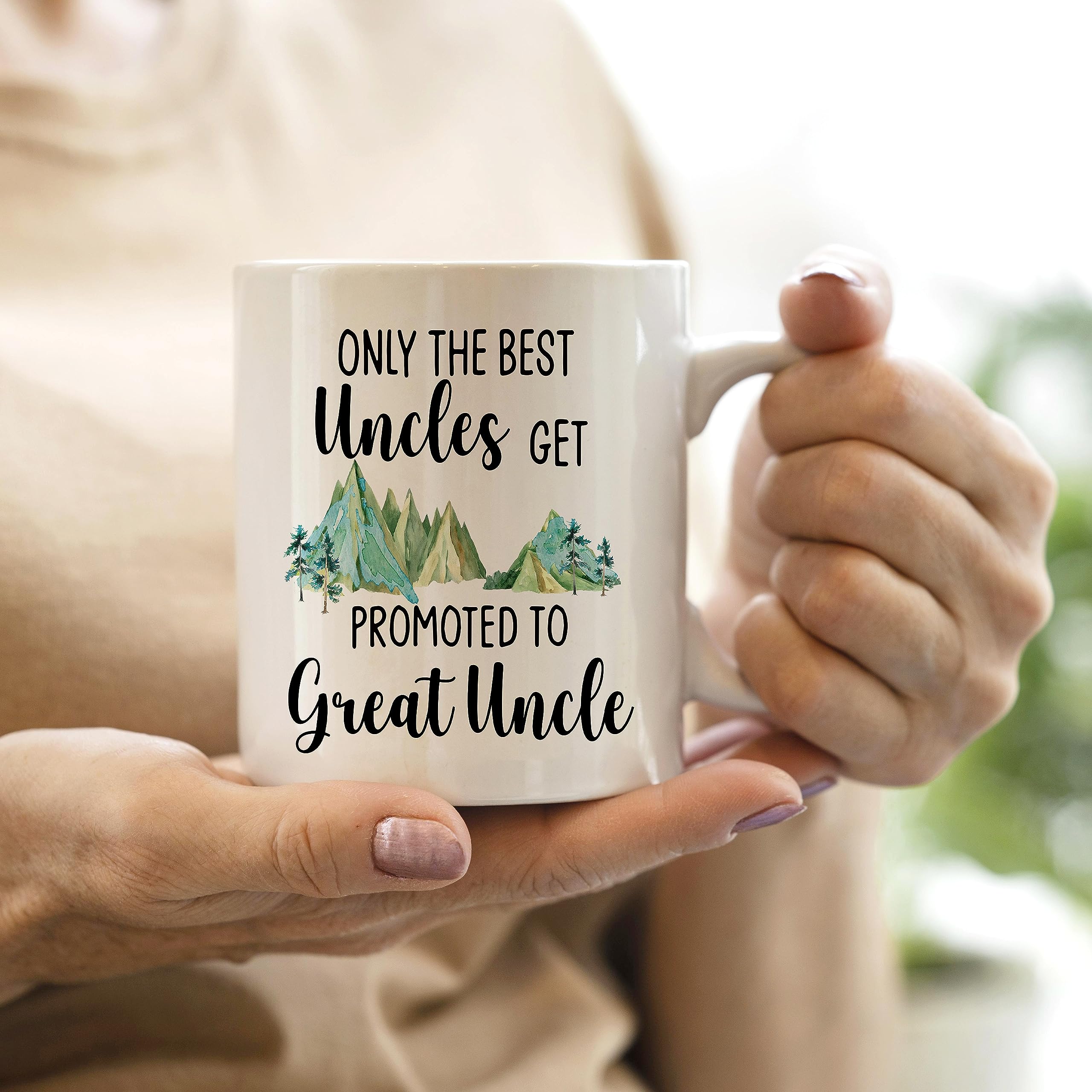 Taza QASHWEY de regalo para tío, diseño cerámico versátil para té o café.