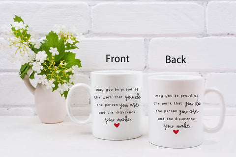 Taza QASHWEY para uso diario en casa o trabajo.