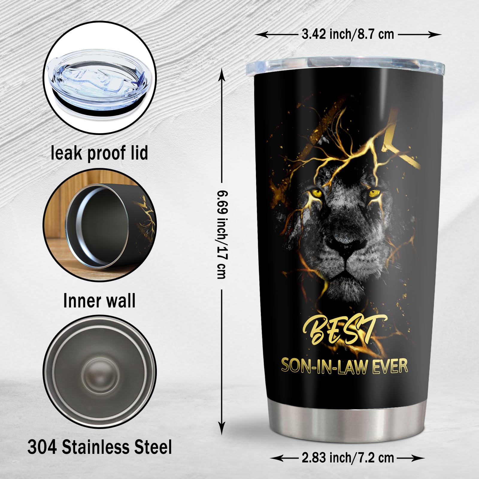 Tumbler Qatdey 20oz de doble pared, mantiene bebidas calientes o frías