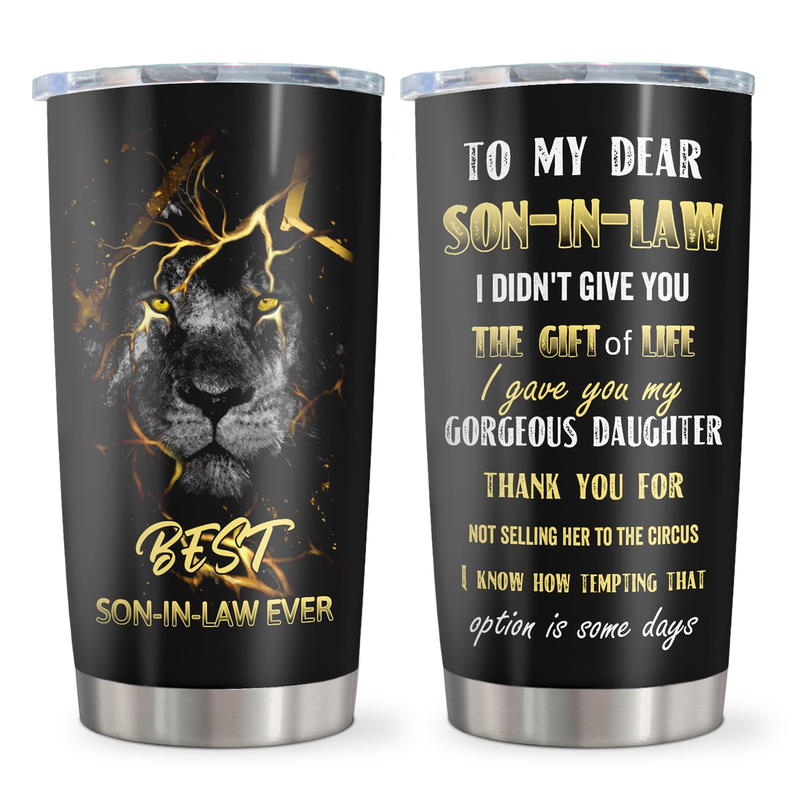 Tumbler Qatdey 20oz, regalo para yerno, ideal para bebidas frías al aire libre