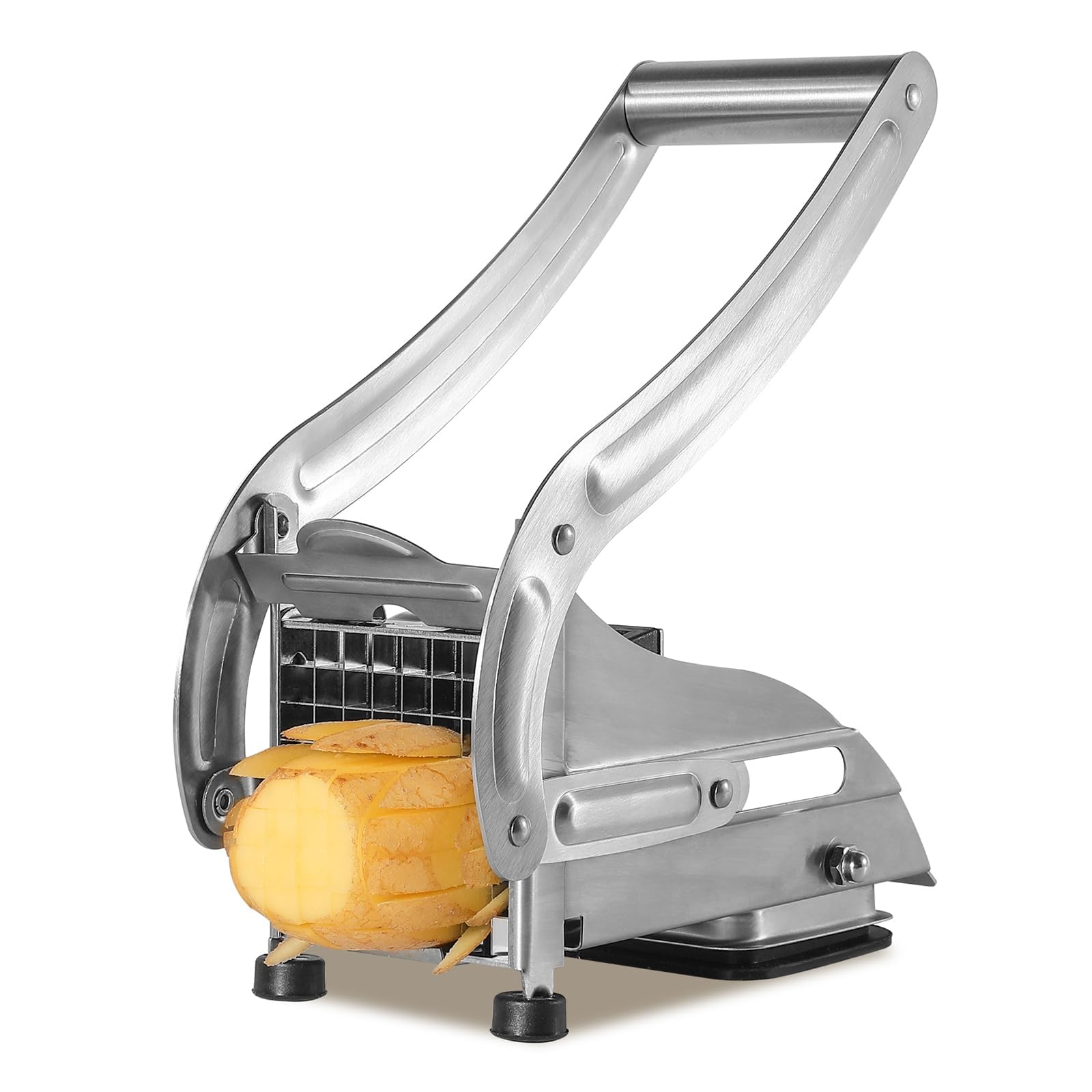 QBGSFSYG Cortador de patatas: corte en gajos de 1/2 pulgada para patatas fritas consistentes.
