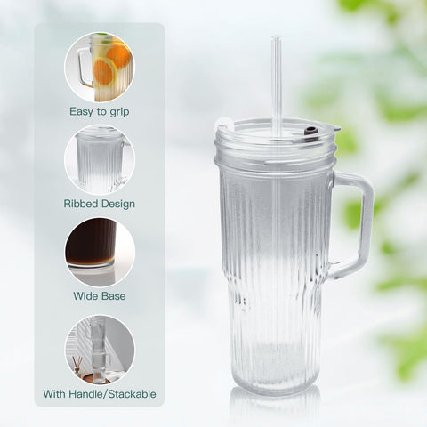 Diseno de una pieza con estriado para agarre estable del vaso QBrBk.
