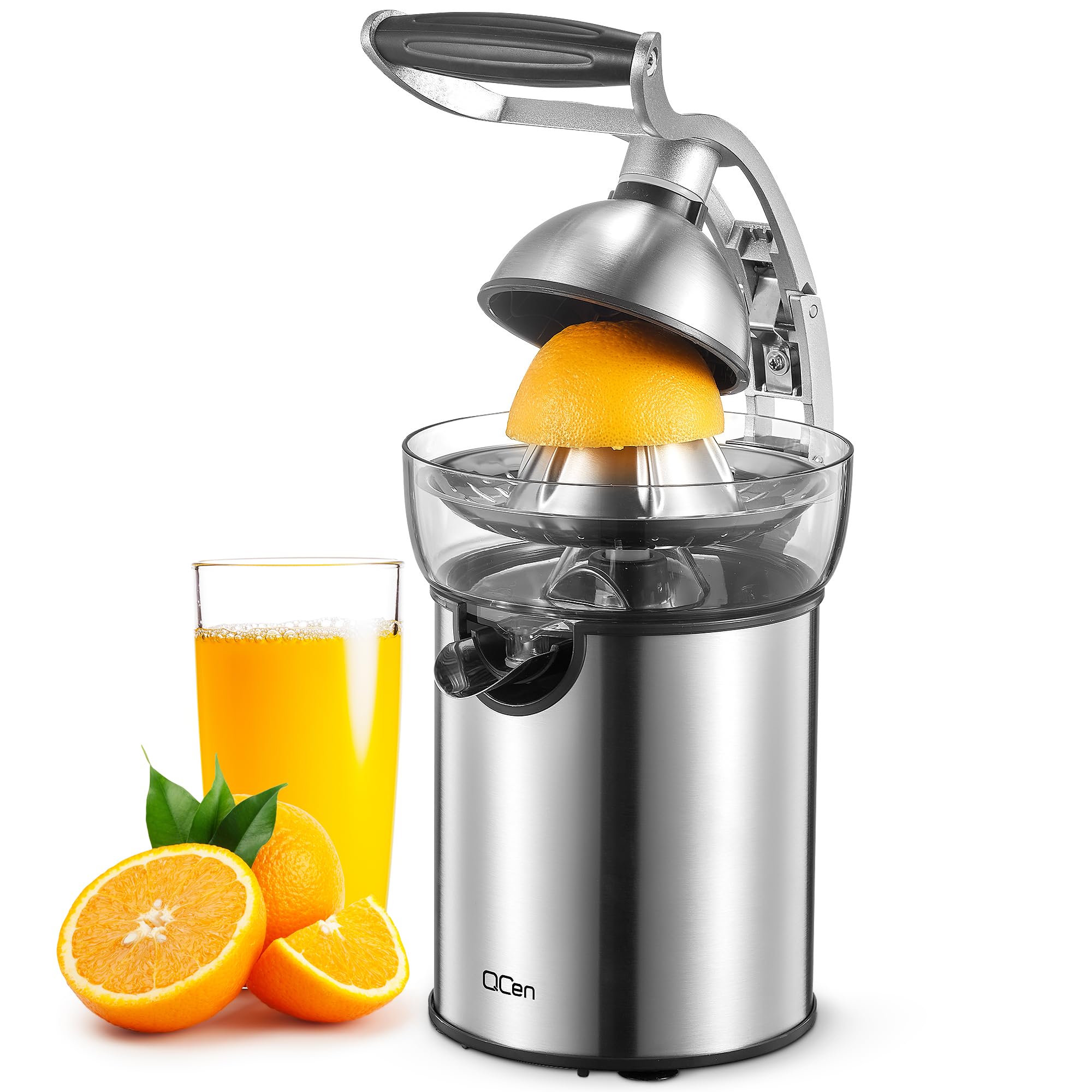 QCen Exprimidor eléctrico para naranjas, jugo fresco al instante