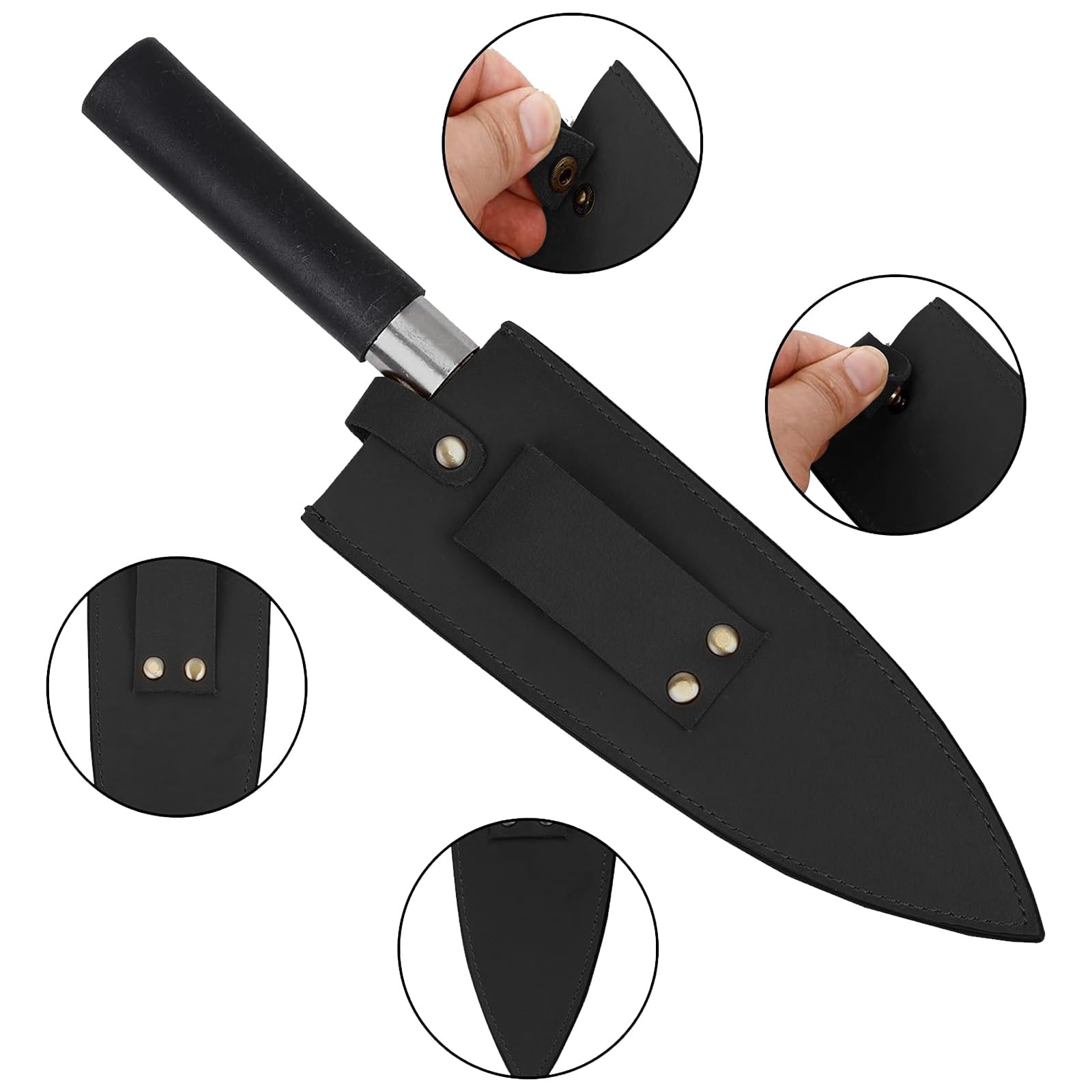 Cobertura para cuchillo con bucle de cinturón Qchengsan, transporte cómodo y seguro.