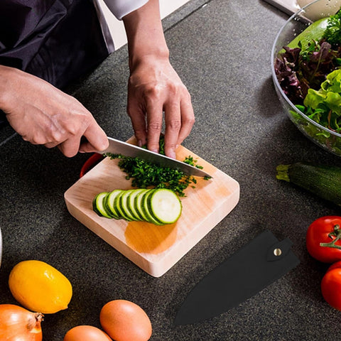 Sleeve para cuchillos santoku de Qchengsan, protección y deslizamiento suave.