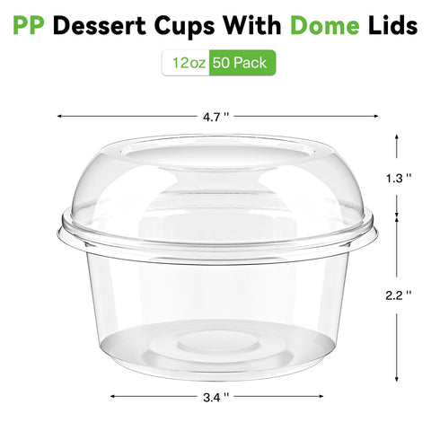 Copa plástica Qeirudu clara 12oz para parfaits y presentaciones limpias.