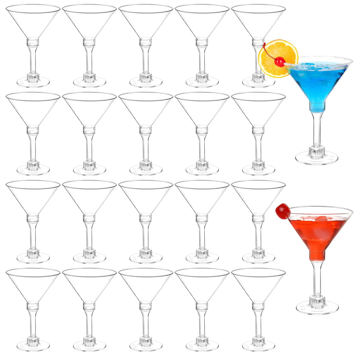 Vasos QEIRUDU de cóctel con ensamble dual para servicio elegante