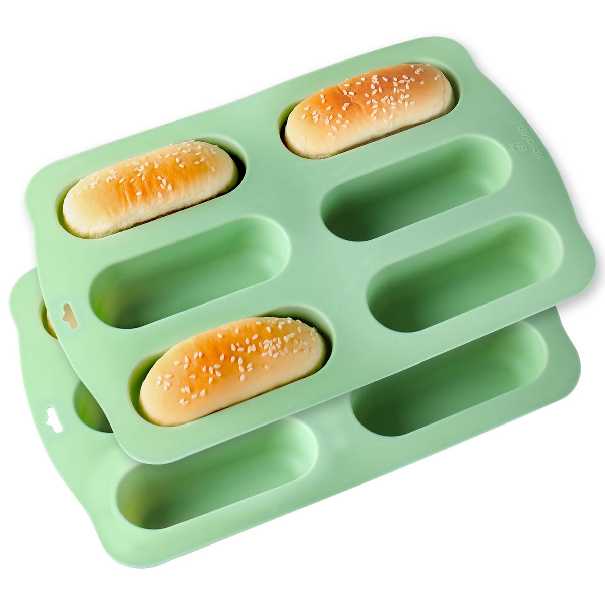QELEG molde silicona para pan mini, antiadherente y desmolde sencillo.