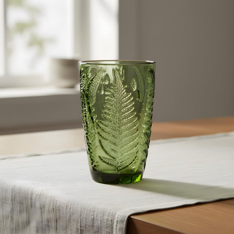 Vaso verde QELVIO duradero y apto para lavavajillas