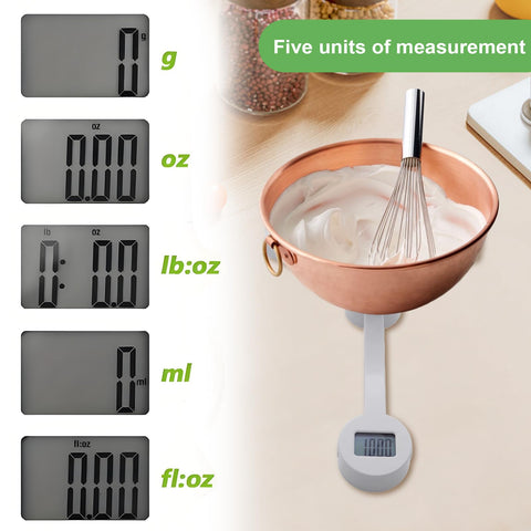 QFEISETH balanza cocina LCD legible para lecturas rápidas.