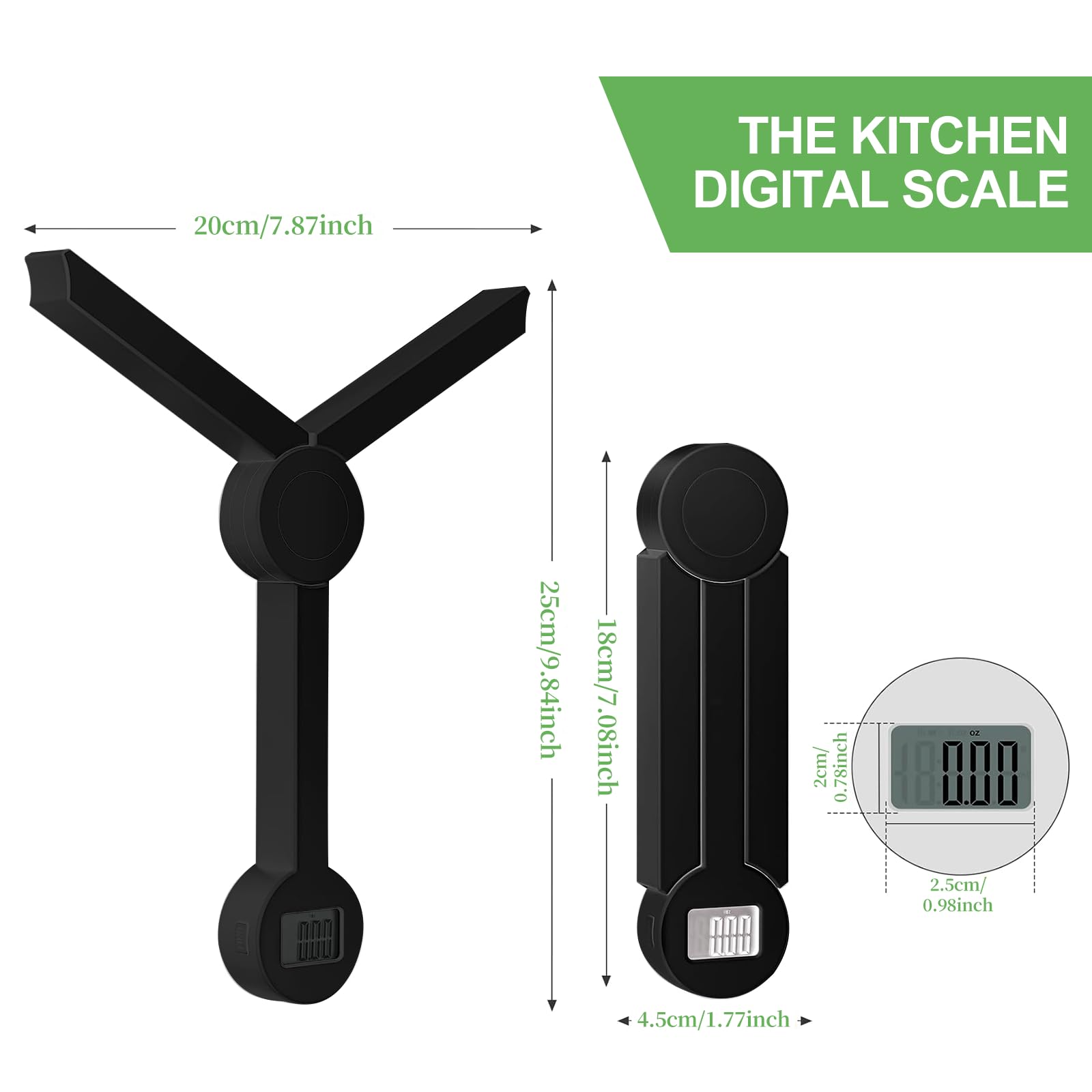 QFEISETH: escala digital de cocina compacta para medir ingredientes con precisión