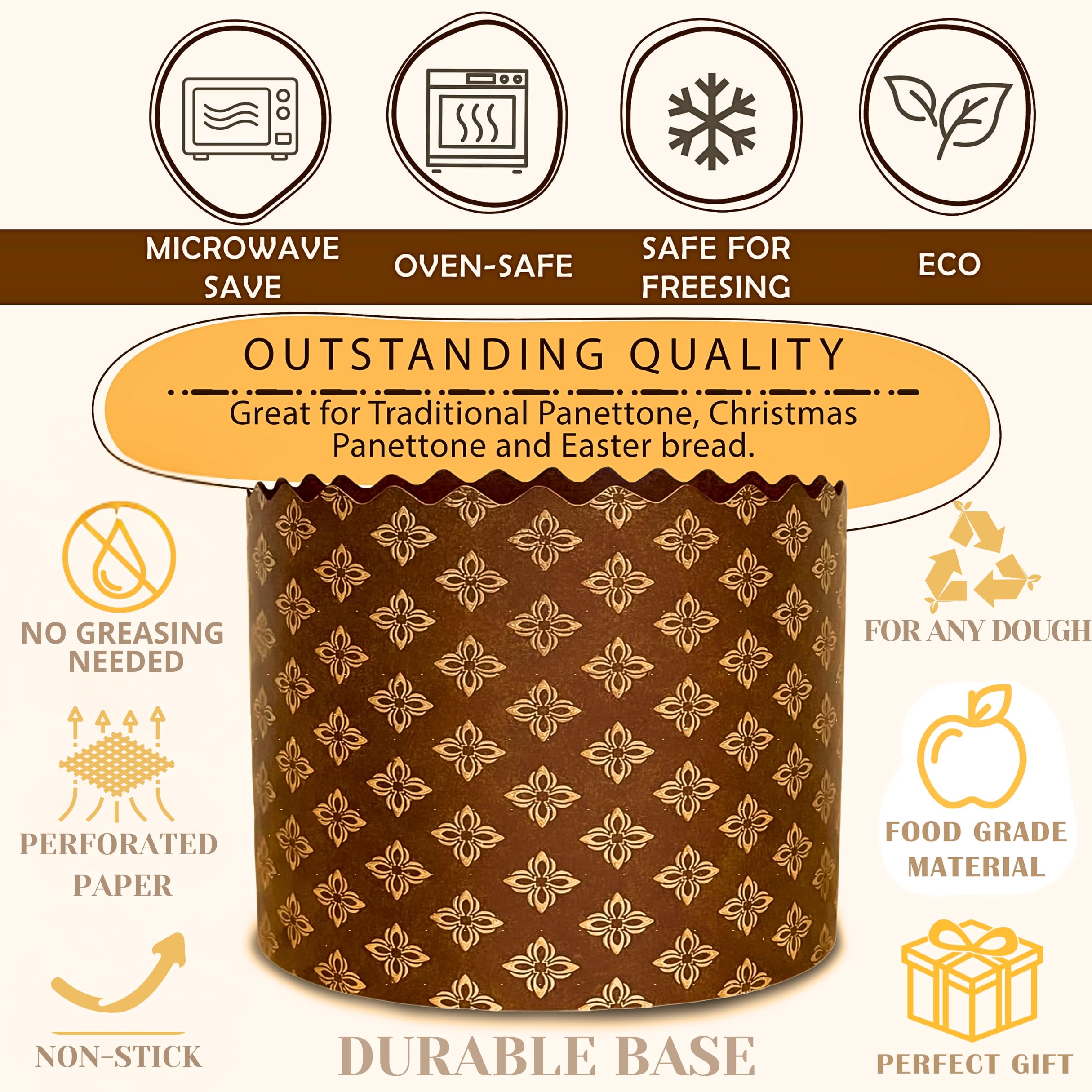 QG group tema ortodoxo en molde de panettone redondo