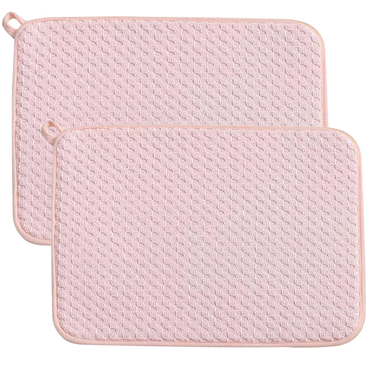 QGWJEKUI: almohadilla rosa para secar platos en encimera, tamaño 20x15 pulgadas