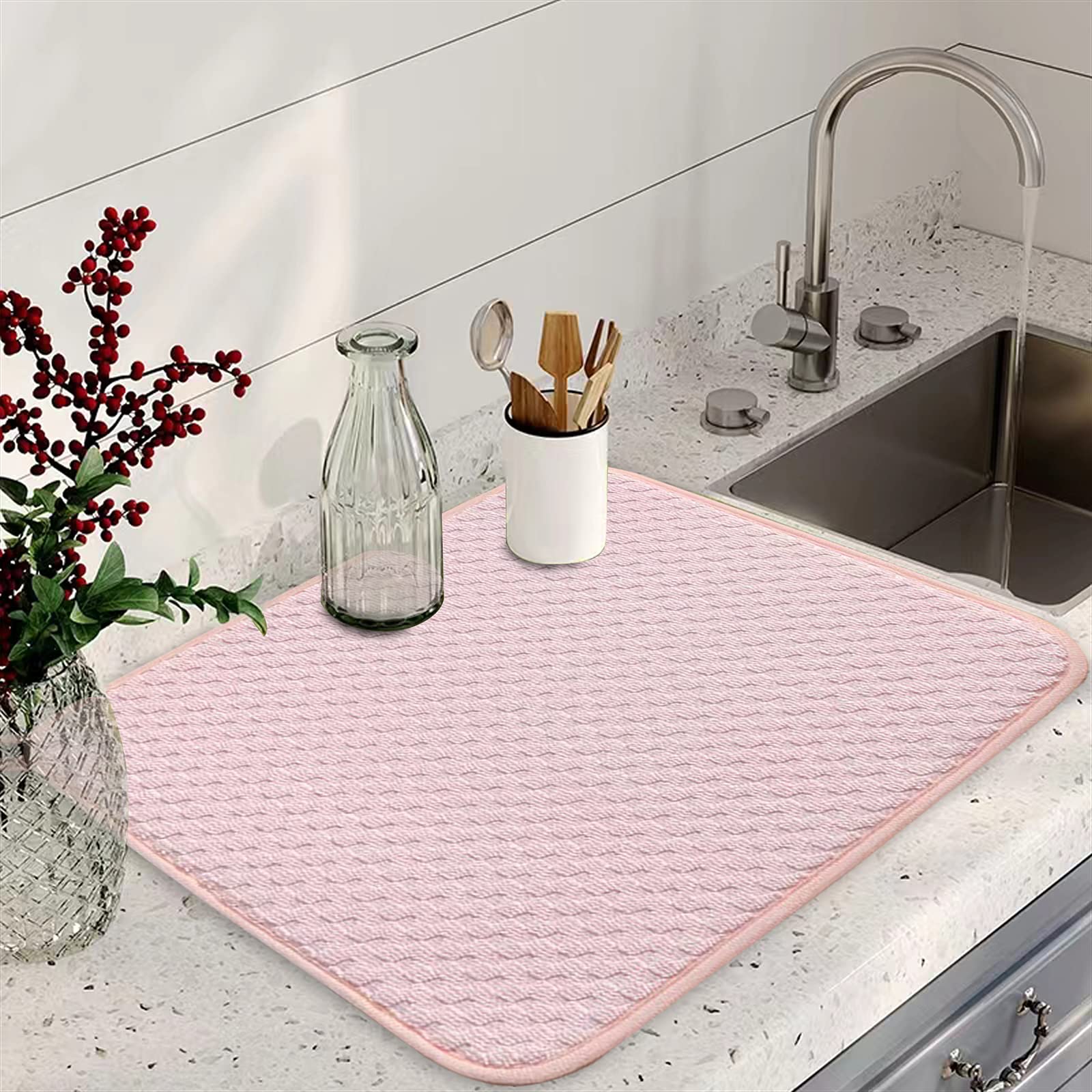 QGWJEKUI: textura microfibra rosa que absorbe agua rápidamente