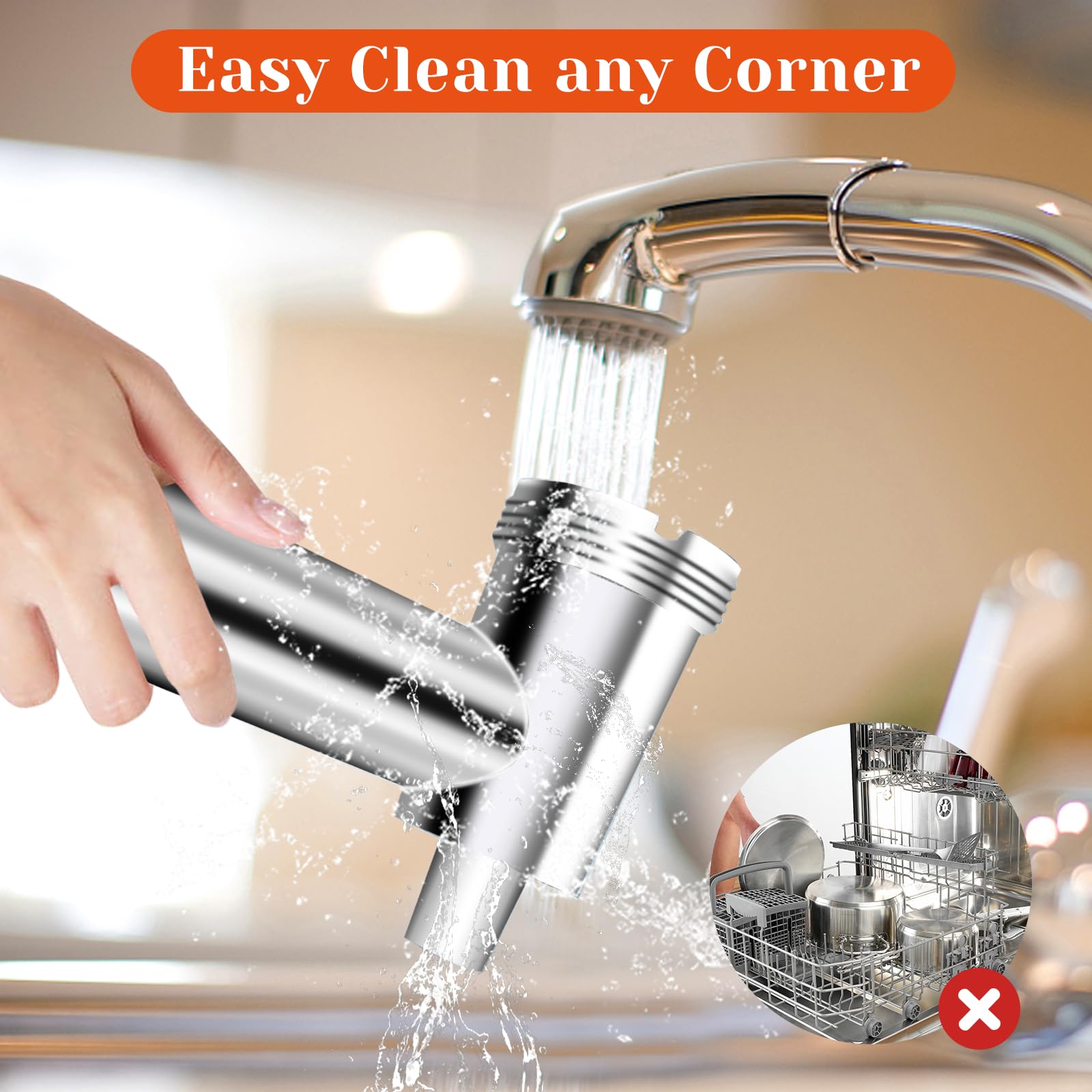 QHH empujador alimentario para KitchenAid, guía para introducir ingredientes.