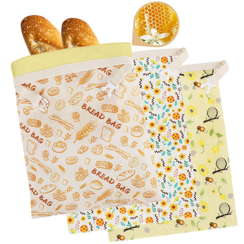 Bolsas de cera de abeja QHMCHLDZ de gran tamaño, ideal para pan fresco.