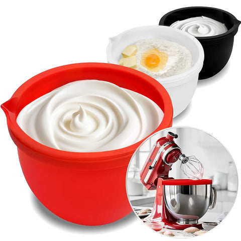 QHMENG Silicona para tazón KitchenAid 5 Qt con tapas, protección antiarañazos y limpieza fácil.