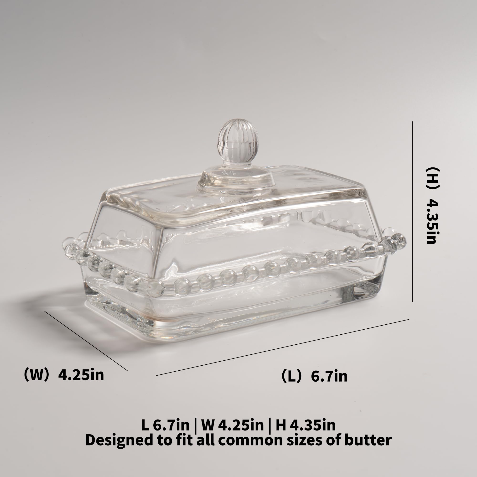 QIANCHANG borde de cristal claro, permite ver el contenido sin abrir.