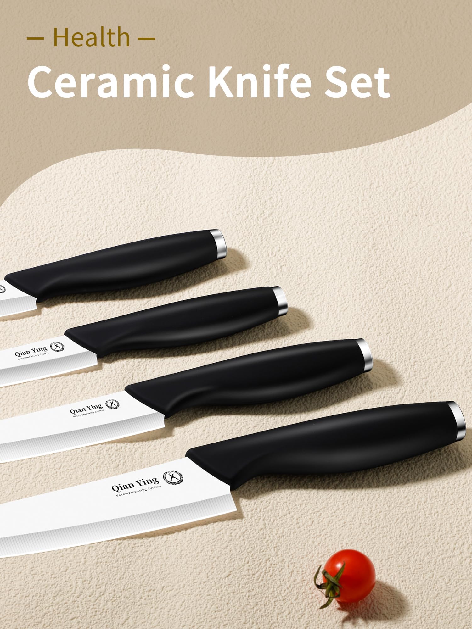 Cuchillo chef cerámico Qianying para cortes precisos