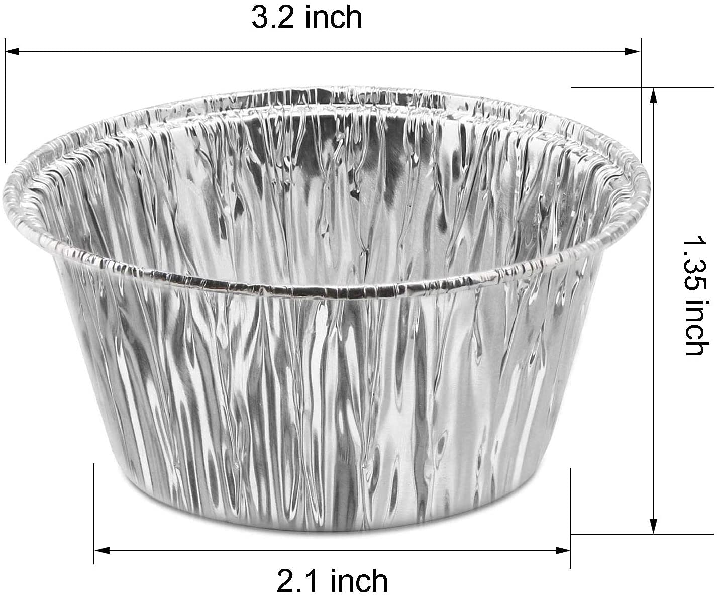 Ramequín de aluminio 4 onzas de Qicfrk para tartas y postres