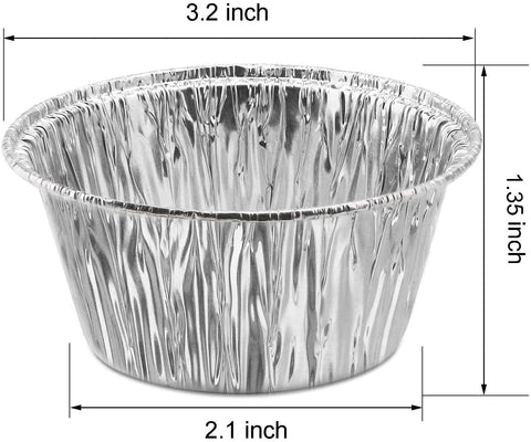 Ramequín de aluminio 4 onzas de Qicfrk para tartas y postres