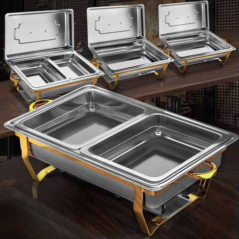 Bandejas completas QimCoor 9qt para buffet, ideales para porciones grandes.