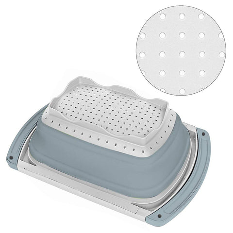 QiMH colador con diseño ergonómico para facilitar el escurrido