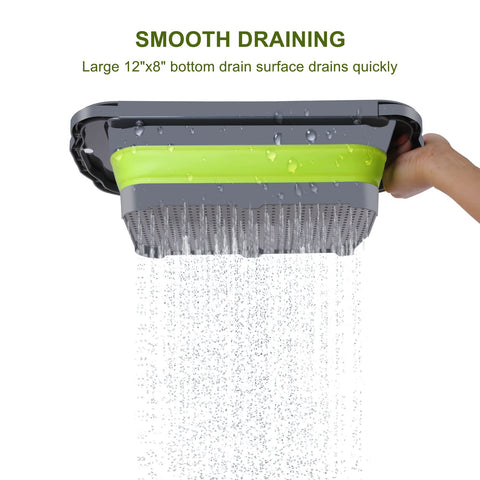 QiMH colador plegable apto para lavavajillas, limpieza rápida
