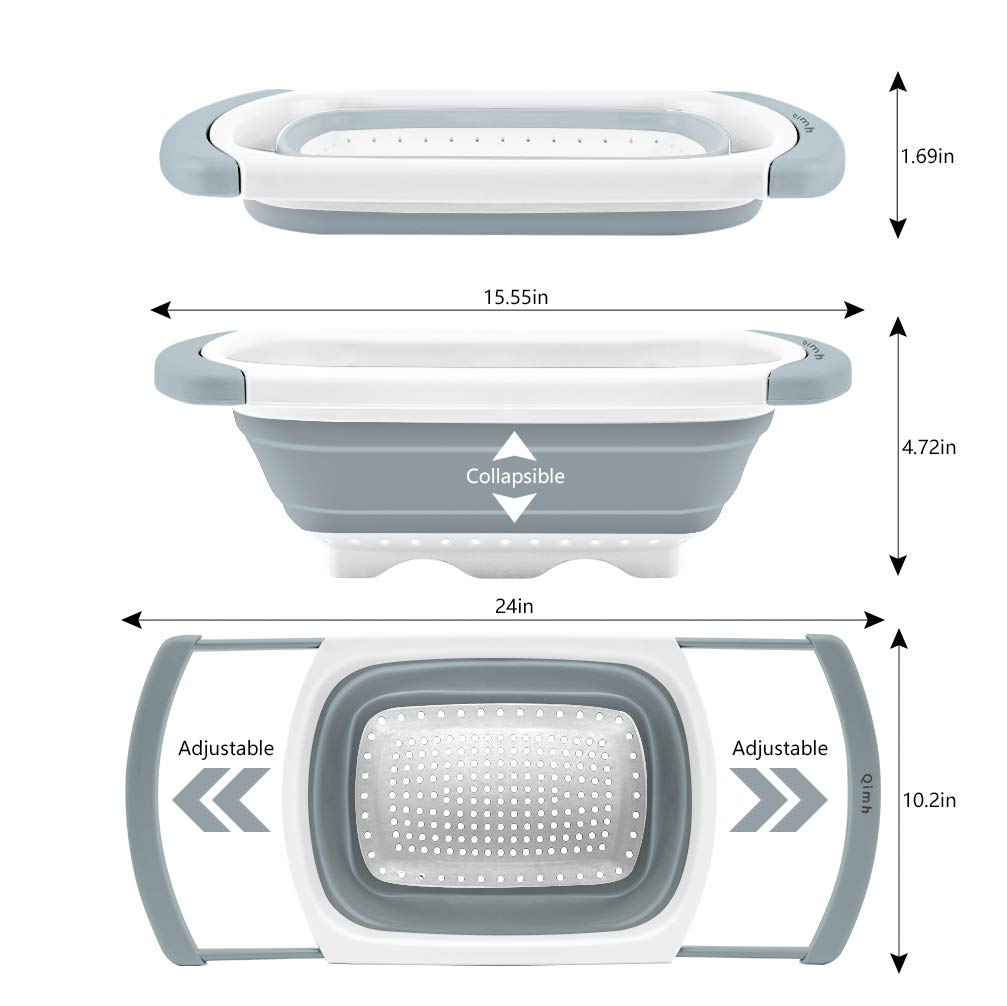 QiMH colador silicona seguro y libre de BPA para cocina diaria