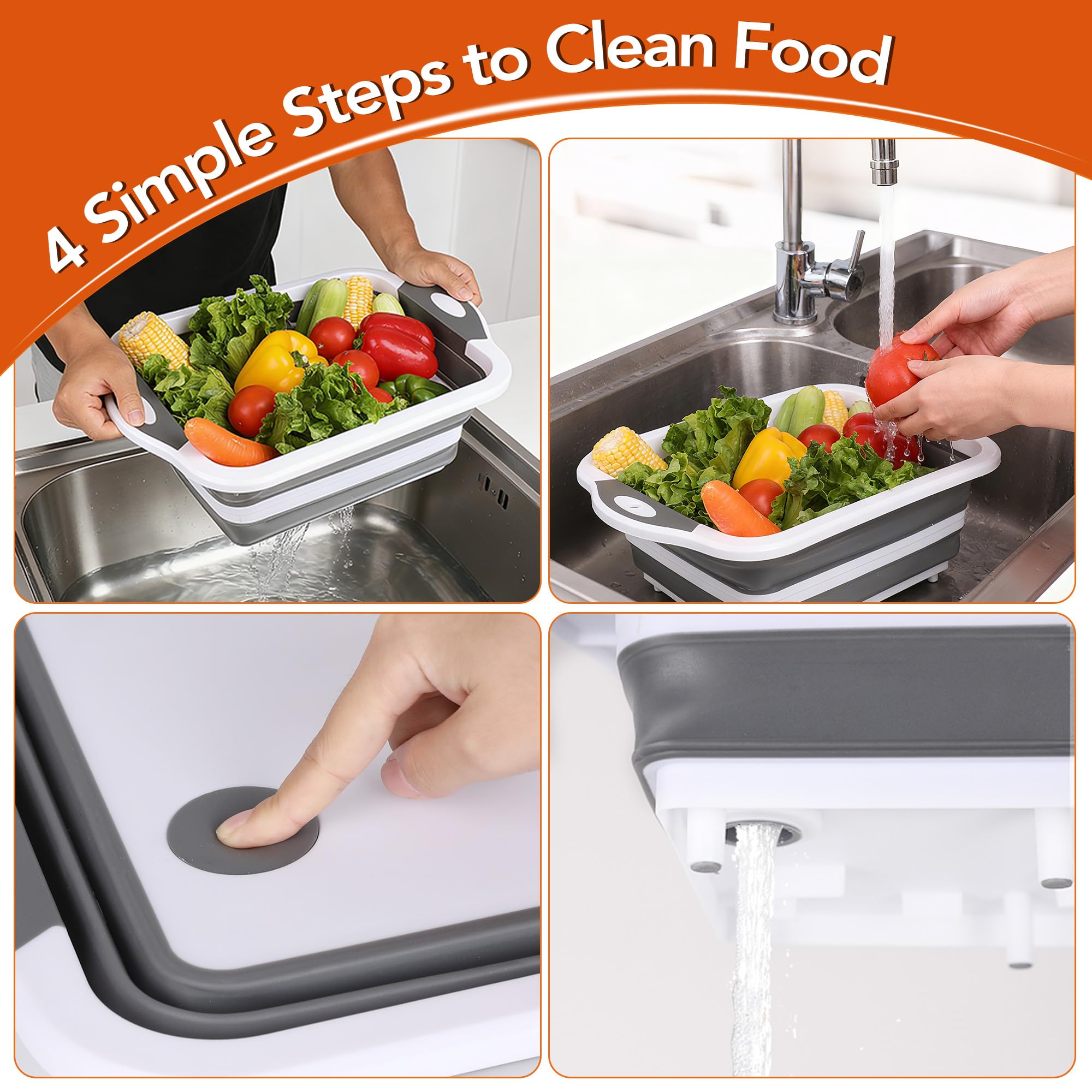 QiMH Tabla de cortar portátil de grado alimentario para cocina segura donde sea.