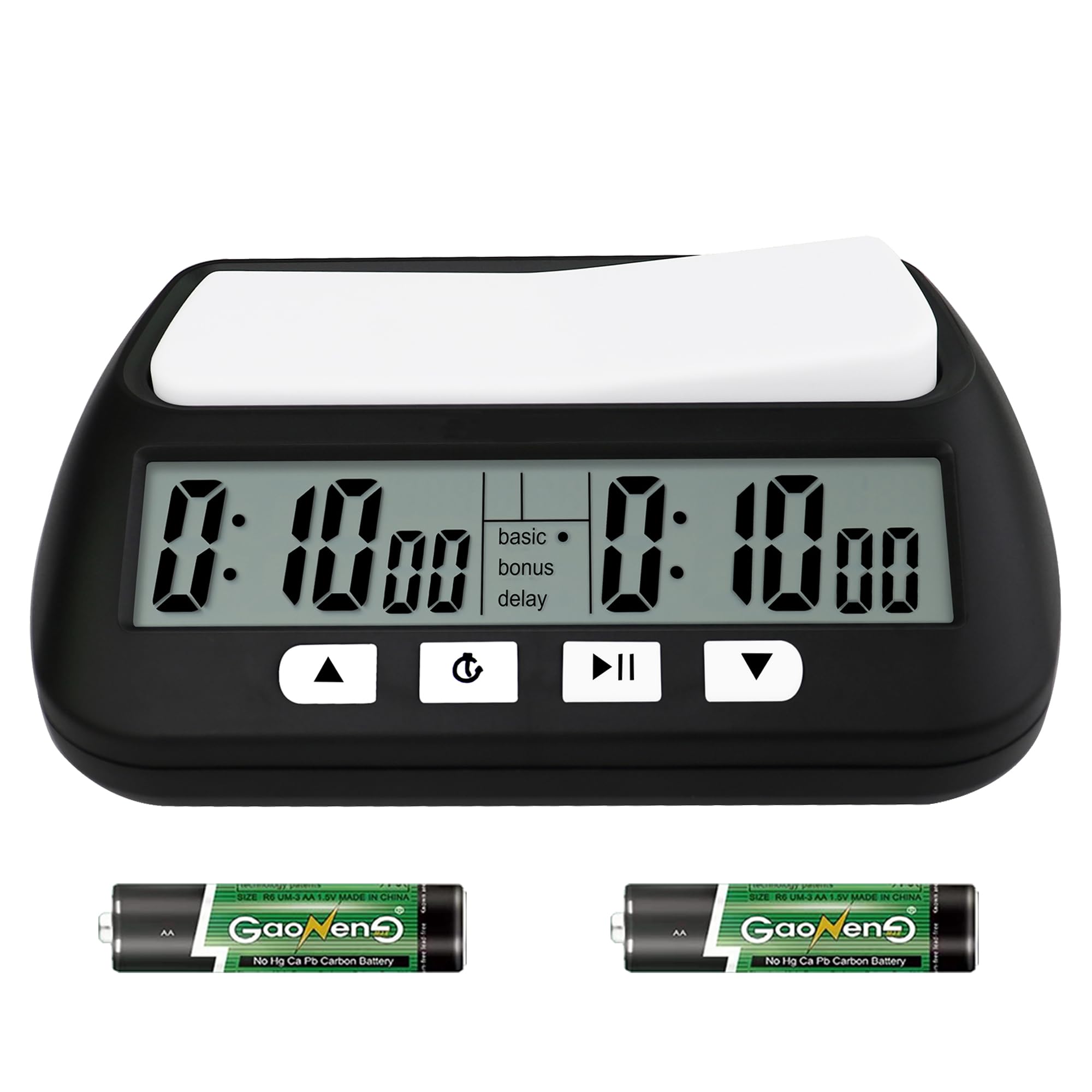 QINFIEY Reloj de ajedrez digital, frente, ideal para partidas rápidas y claras
