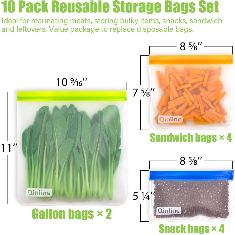 Bolsas Qinline para lunch con cierre fácil, conservan alimentos frescos.