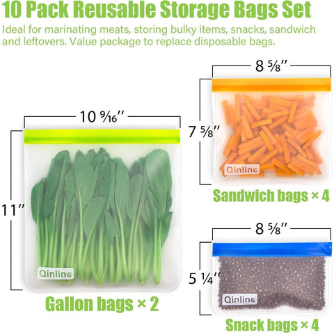 Bolsas Qinline para lunch con cierre fácil, conservan alimentos frescos.